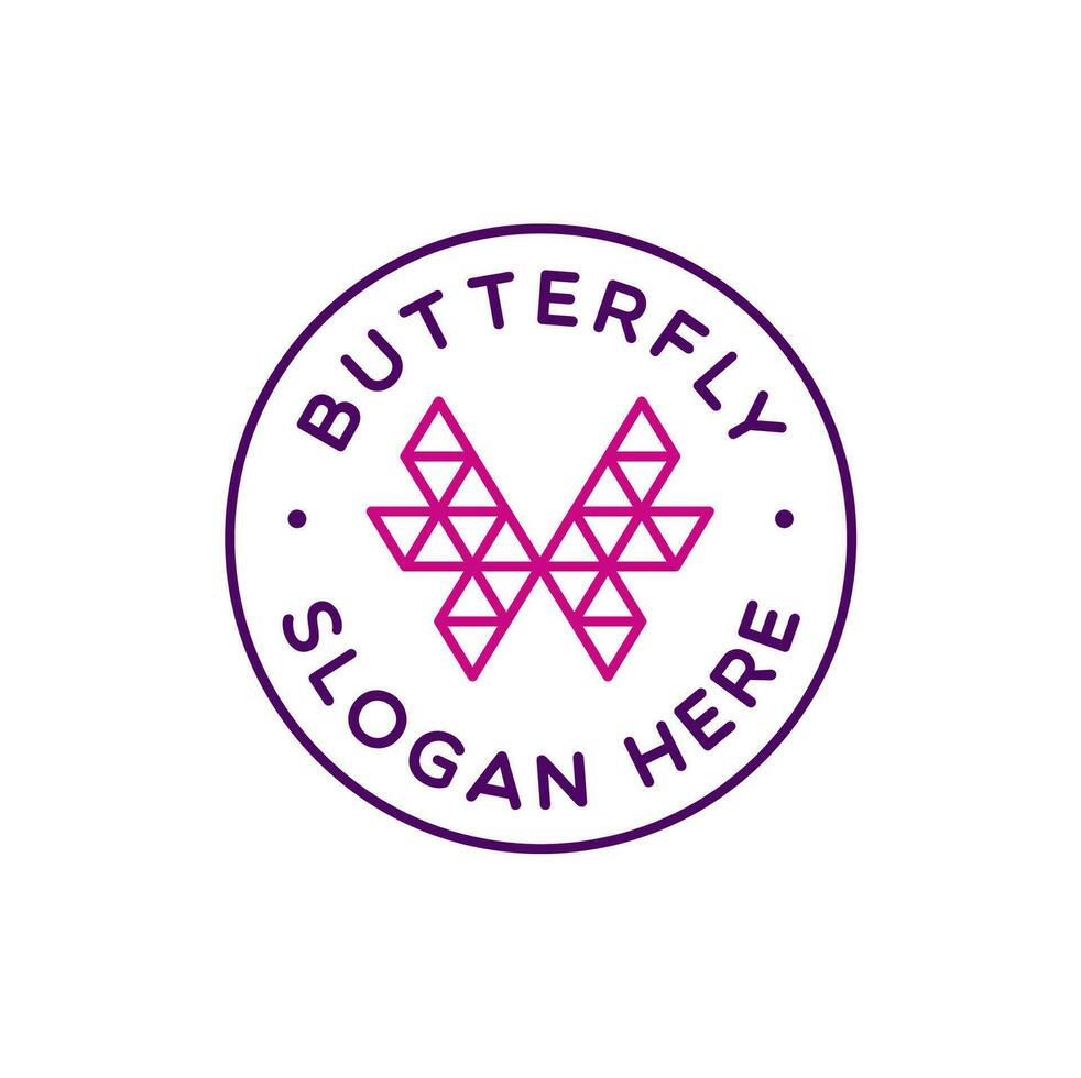 papillon logo. papillon insecte mouche minimaliste élégant ligne art style logo vecteur