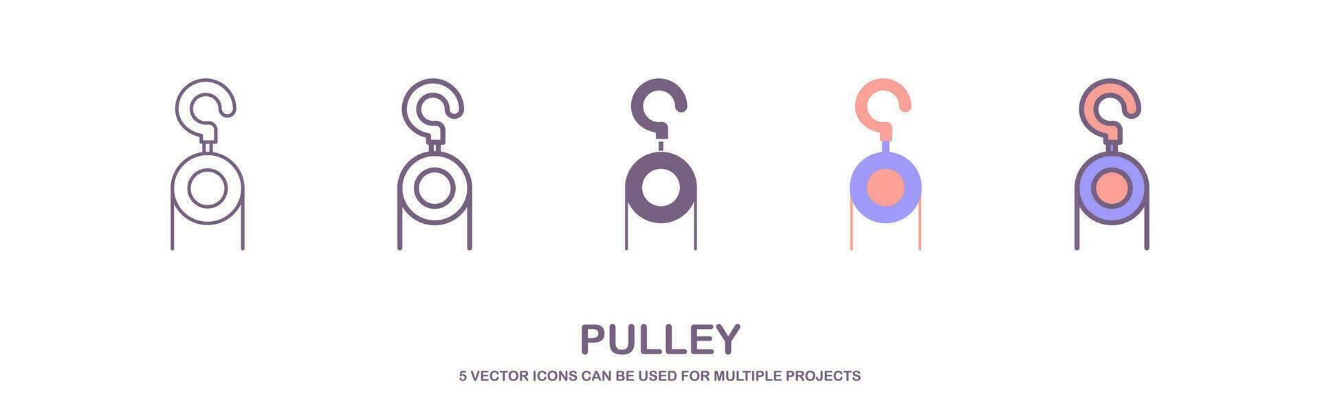 poulie icône vecteur illustration logo modèle pour beaucoup but. crochet icône vecteur. isolé sur blanc Contexte.