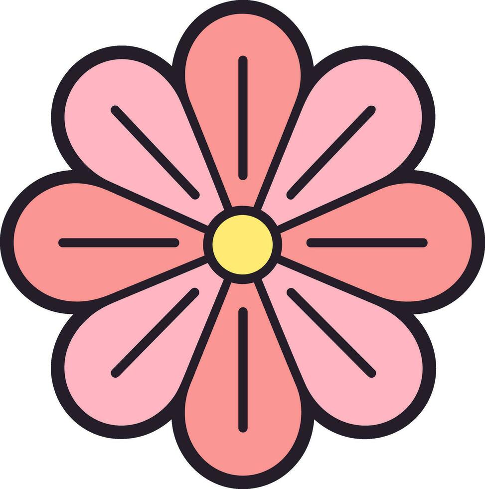 fleur Icônes vecteur.floral logo illustration plat style isoler sur Contexte. vecteur