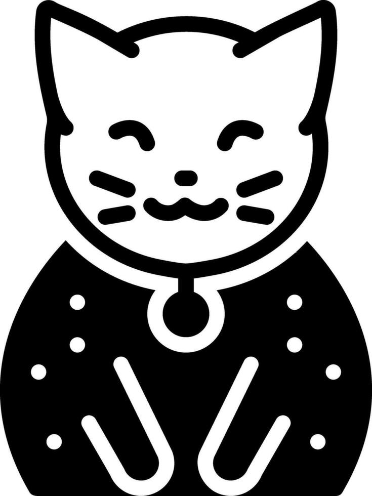 solide icône pour chat vecteur