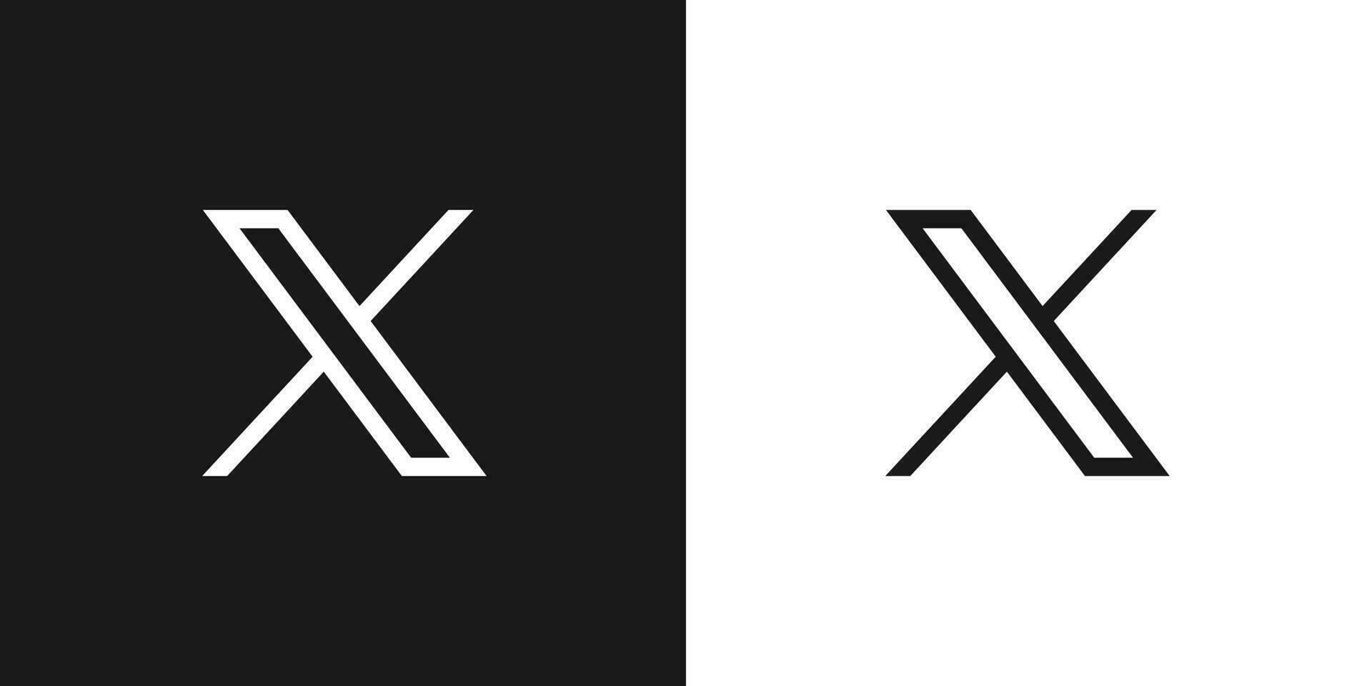 Twitter Nouveau X logo conception. Twitter X rebranding vecteur