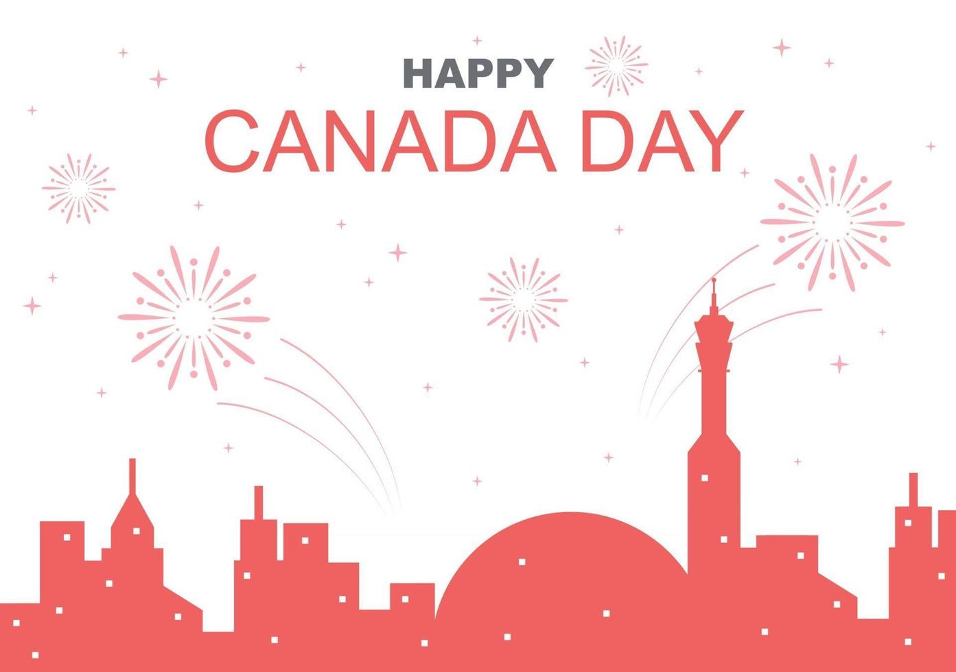 bonne illustration de la fête du canada vecteur