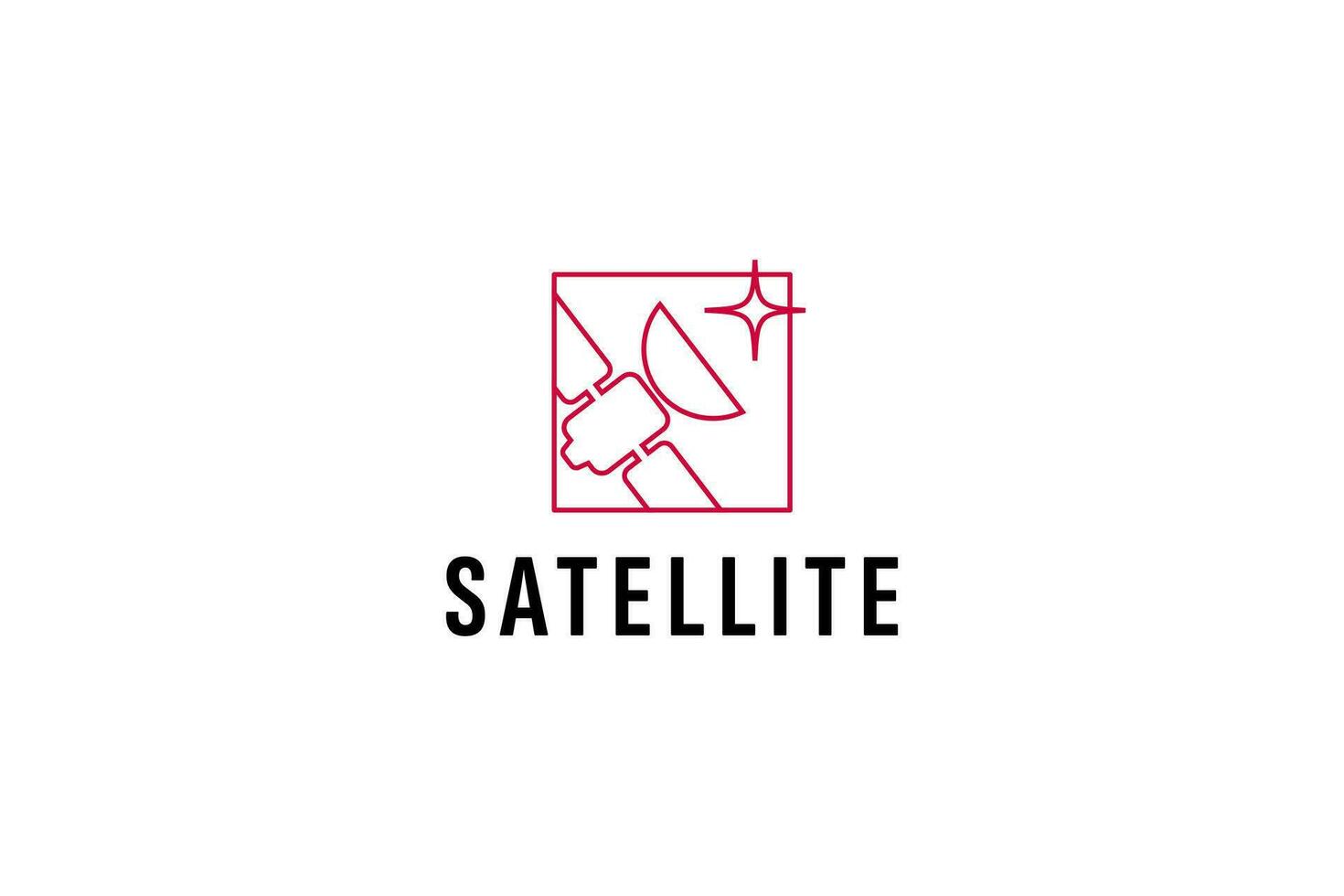 Satellite logo vecteur icône illustration