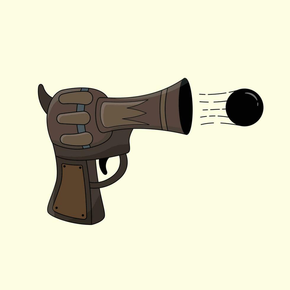 une bombe à venir en dehors de une pistolet vecteur illustration