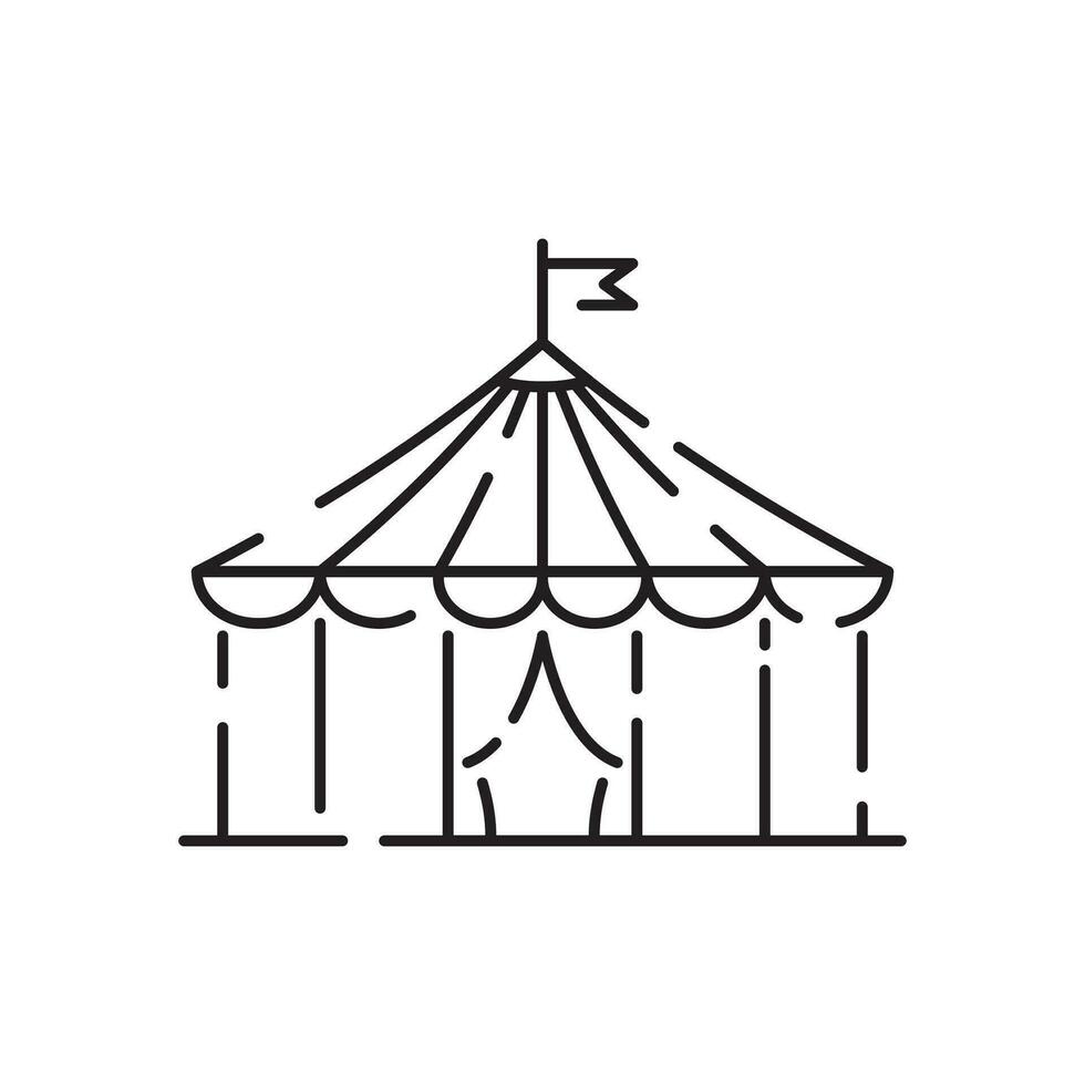 ferris roue icône vecteur linéaire conception isolé sur blanc Contexte. parc logo modèle, élément pour amusement parc, ligne icône objet. Festival amusement.