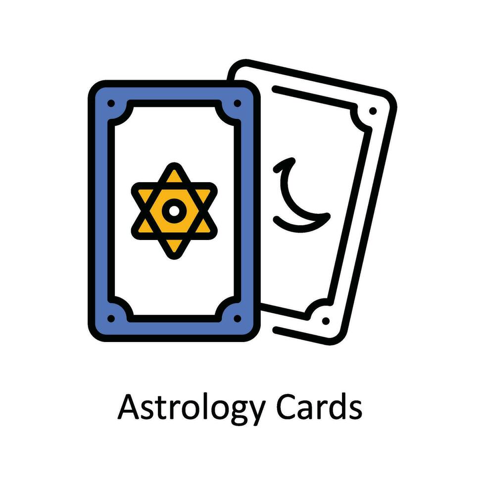 astrologie cartes vecteur remplir contour icône conception illustration. astrologie et zodiaque panneaux symbole sur blanc Contexte eps dix fichier