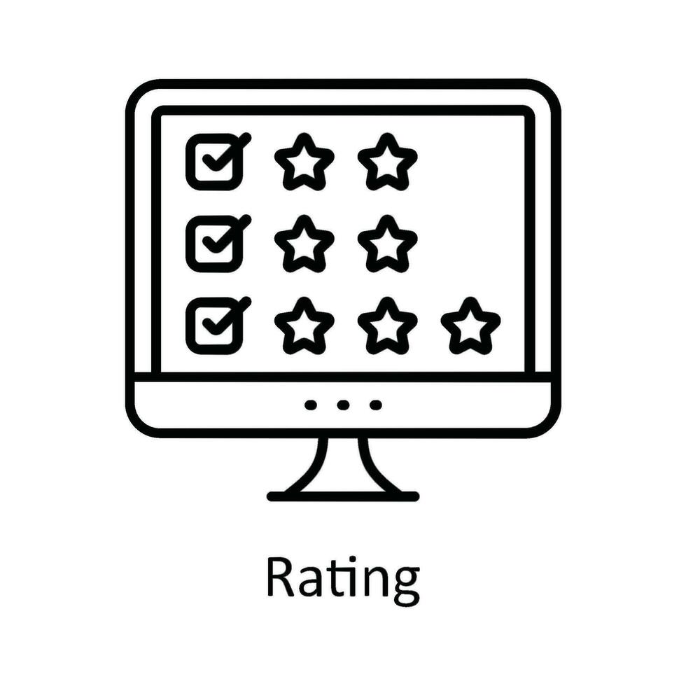 évaluation vecteur contour icône conception illustration. en ligne diffusion symbole sur blanc Contexte eps dix fichier