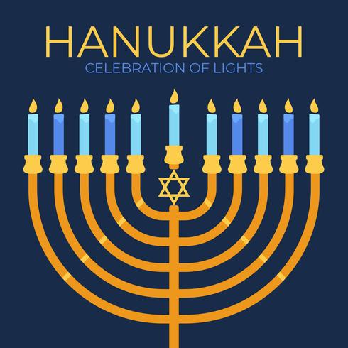 Affiche Hanukkah vecteur