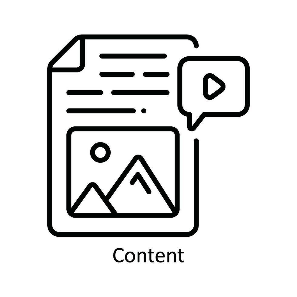 contenu vecteur contour icône conception illustration. produit la gestion symbole sur blanc Contexte eps dix fichier