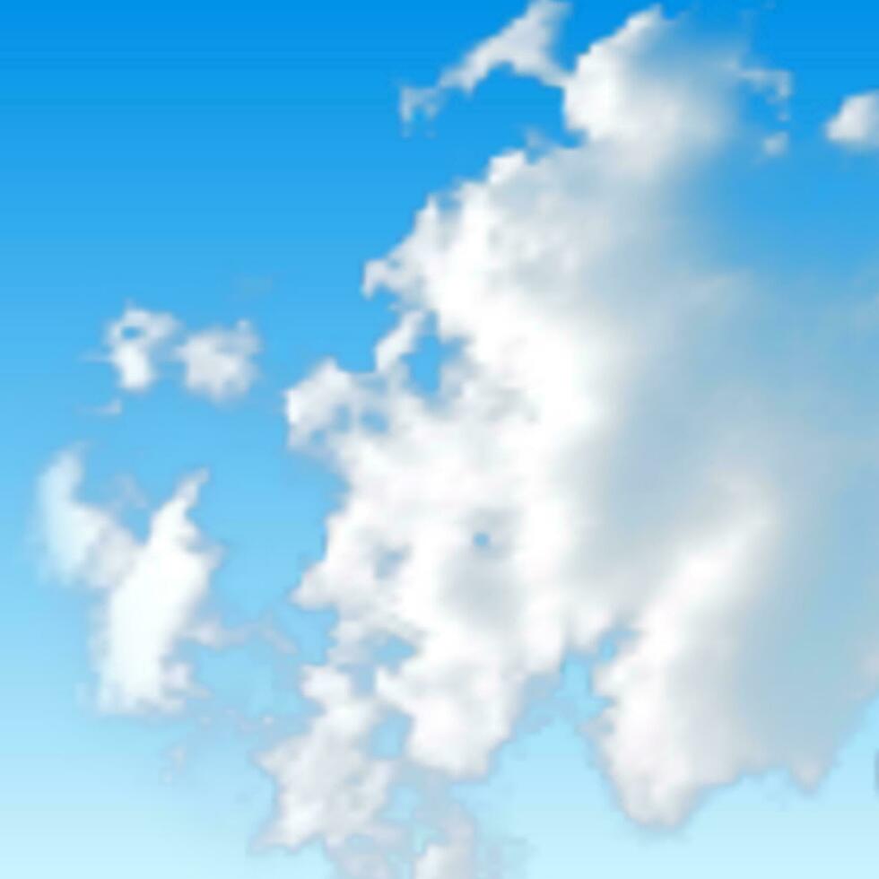 fond naturel avec nuage sur ciel bleu. nuage réaliste sur fond bleu. illustration vectorielle vecteur