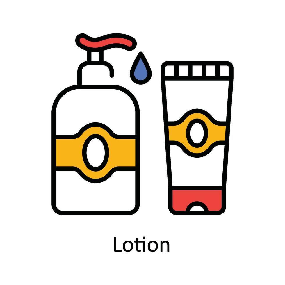 lotion vecteur remplir contour icône conception illustration. pharmacie symbole sur blanc Contexte eps dix fichier