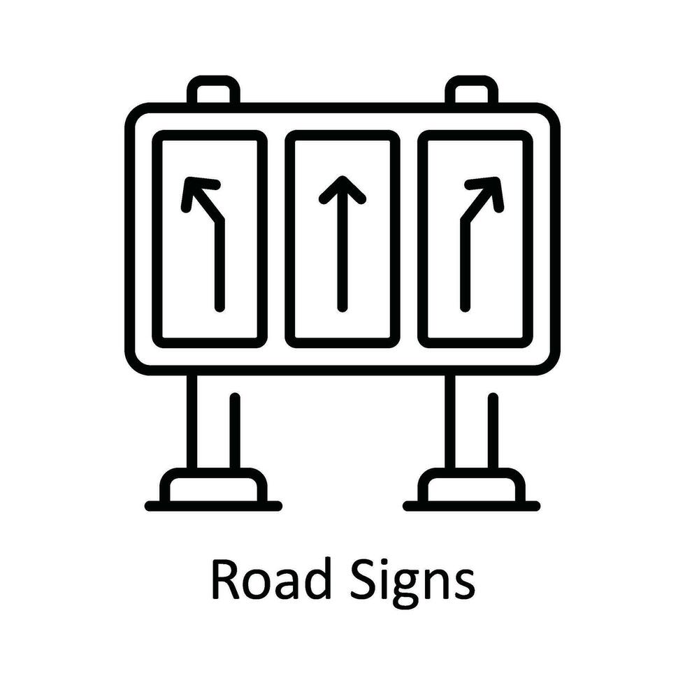 route panneaux vecteur contour icône conception illustration. carte et la navigation symbole sur blanc Contexte eps dix fichier