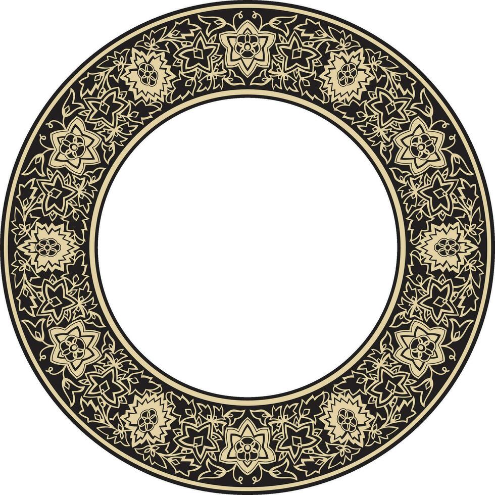 vecteur rond or avec noir nationale Indien ornement. cercle ethnique modèle de Indien civilisation