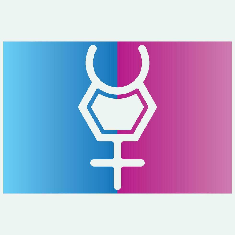 diagonale icône logo le sexe vecteur