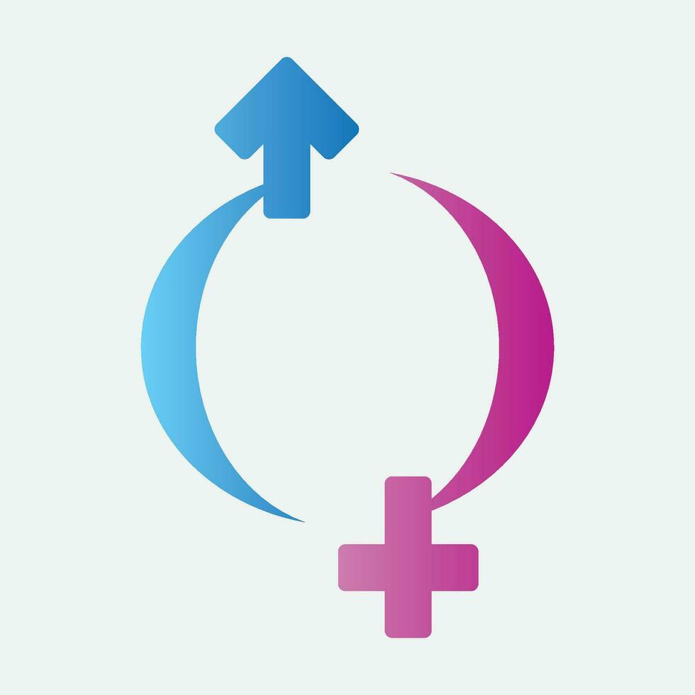 Masculin et femelle le sexe logos vecteur