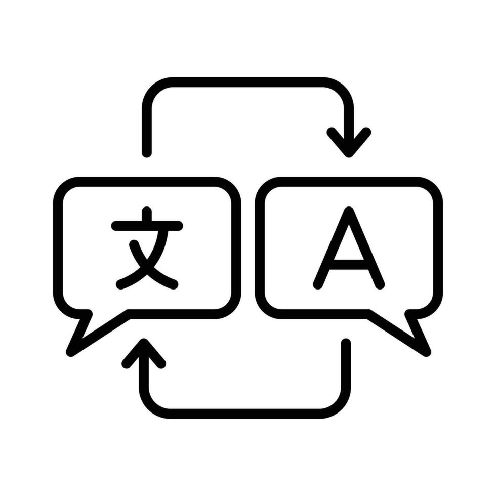 Traduction icône vecteur conception modèle dans blanc Contexte
