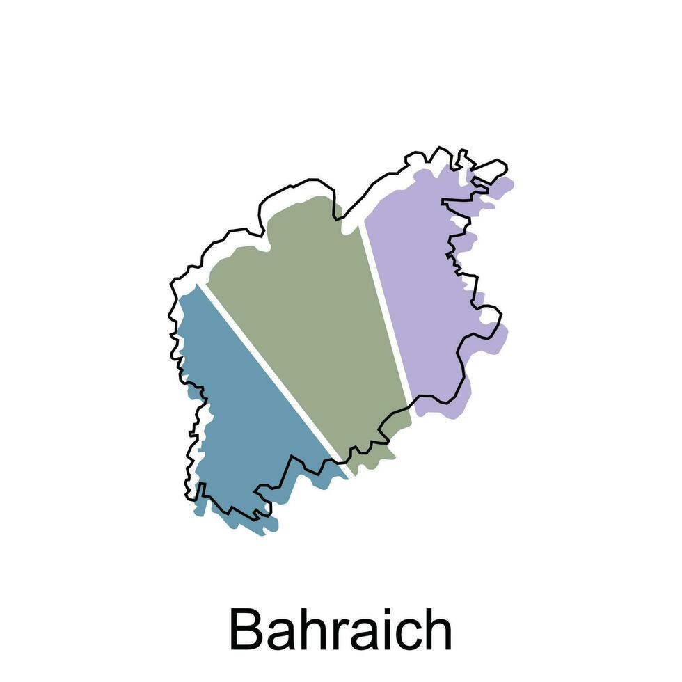 bahreïn carte illustration conception, vecteur modèle avec contour graphique esquisser style isolé sur blanc Contexte