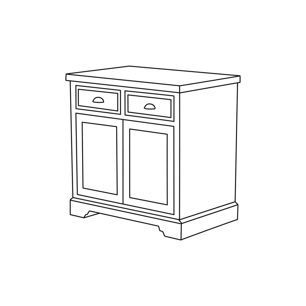 tiroir ligne Facile meubles minimaliste logo, vecteur icône illustration conception modèle