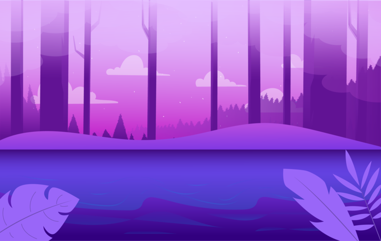 Illustration de paysage violet Vector