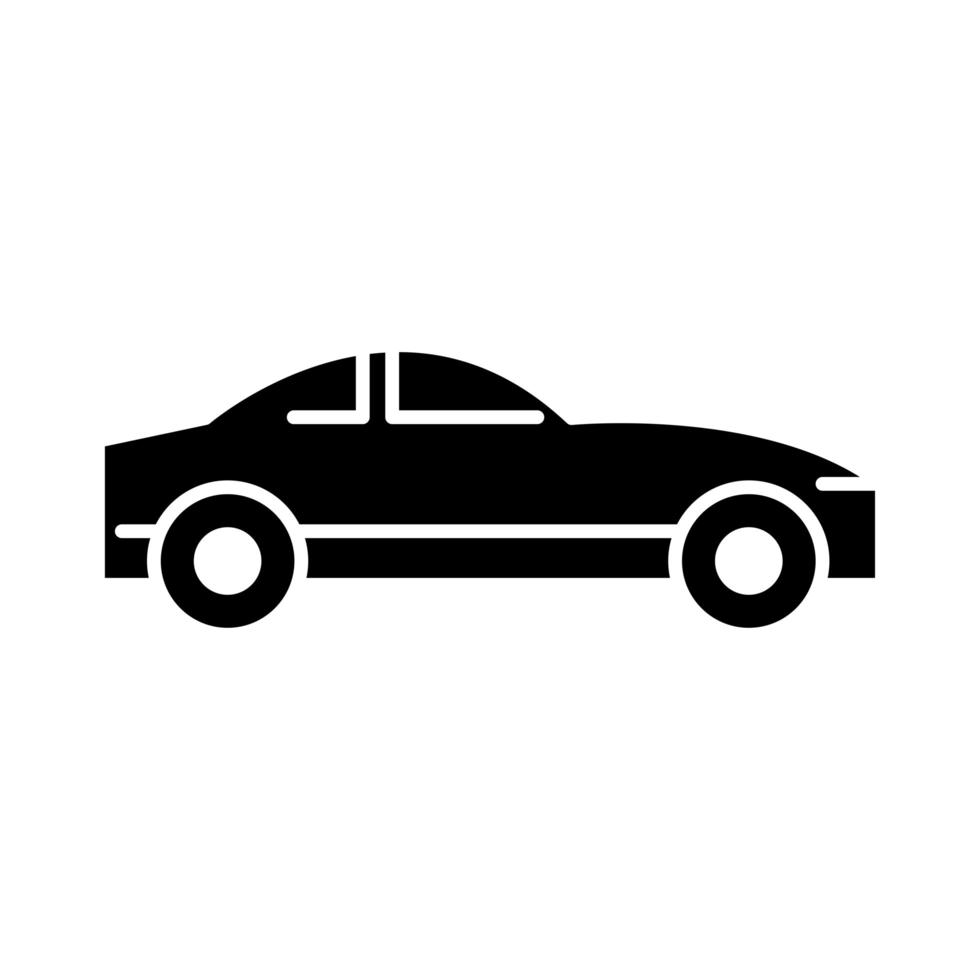 mécanicien automobile transport vue côté silhouette icône isolé sur fond blanc vecteur