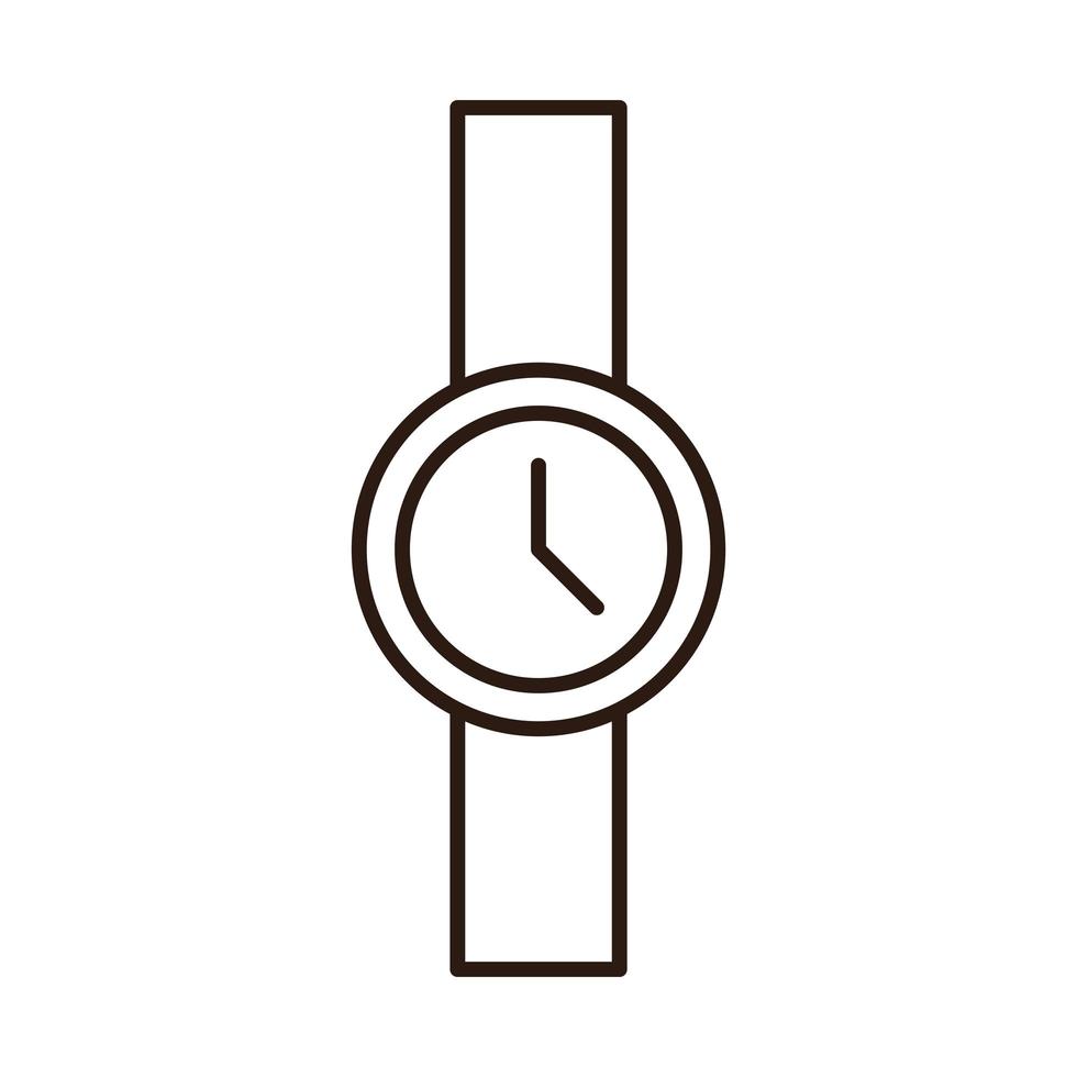 icône de ligne tendance accessoire montre-bracelet vecteur