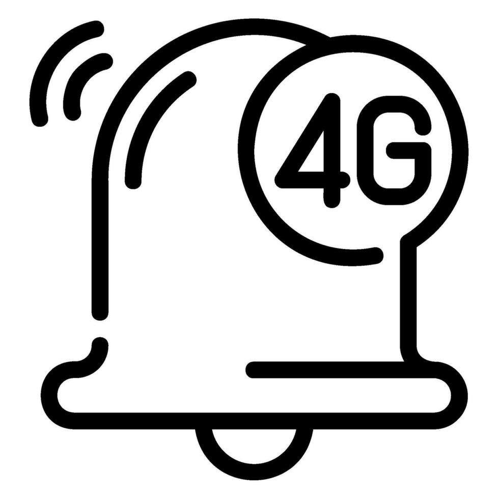 4g ligne icône vecteur