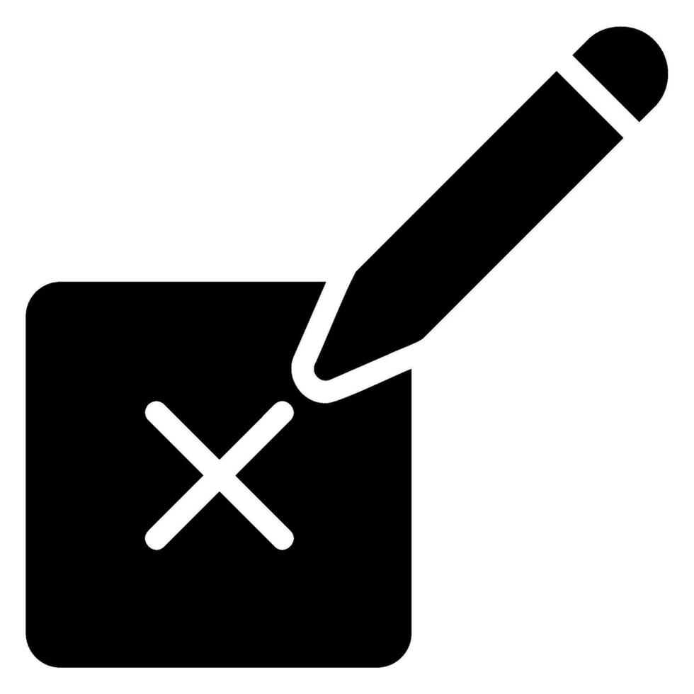 votez pas d'icône de glyphe vecteur