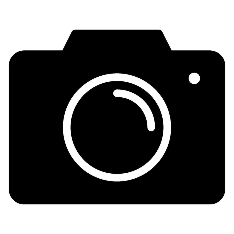 photographier glyphe icône vecteur
