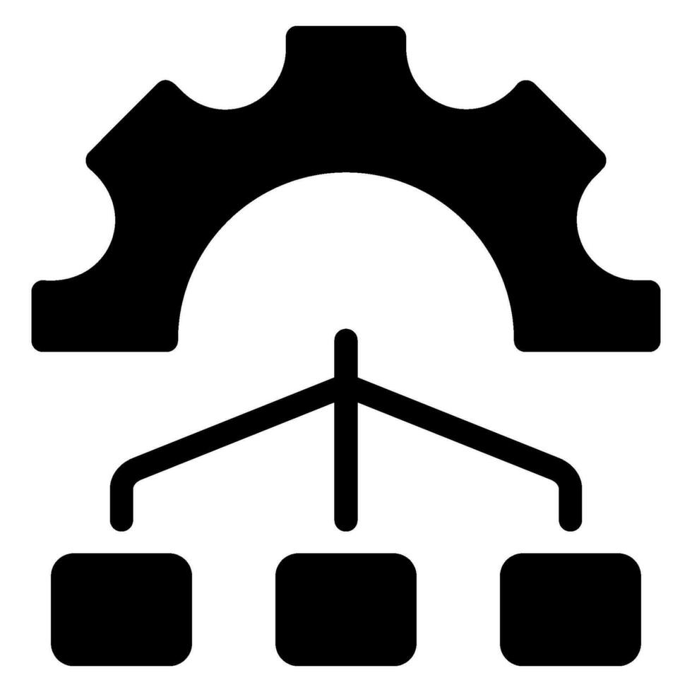 icône de glyphe de réseau vecteur