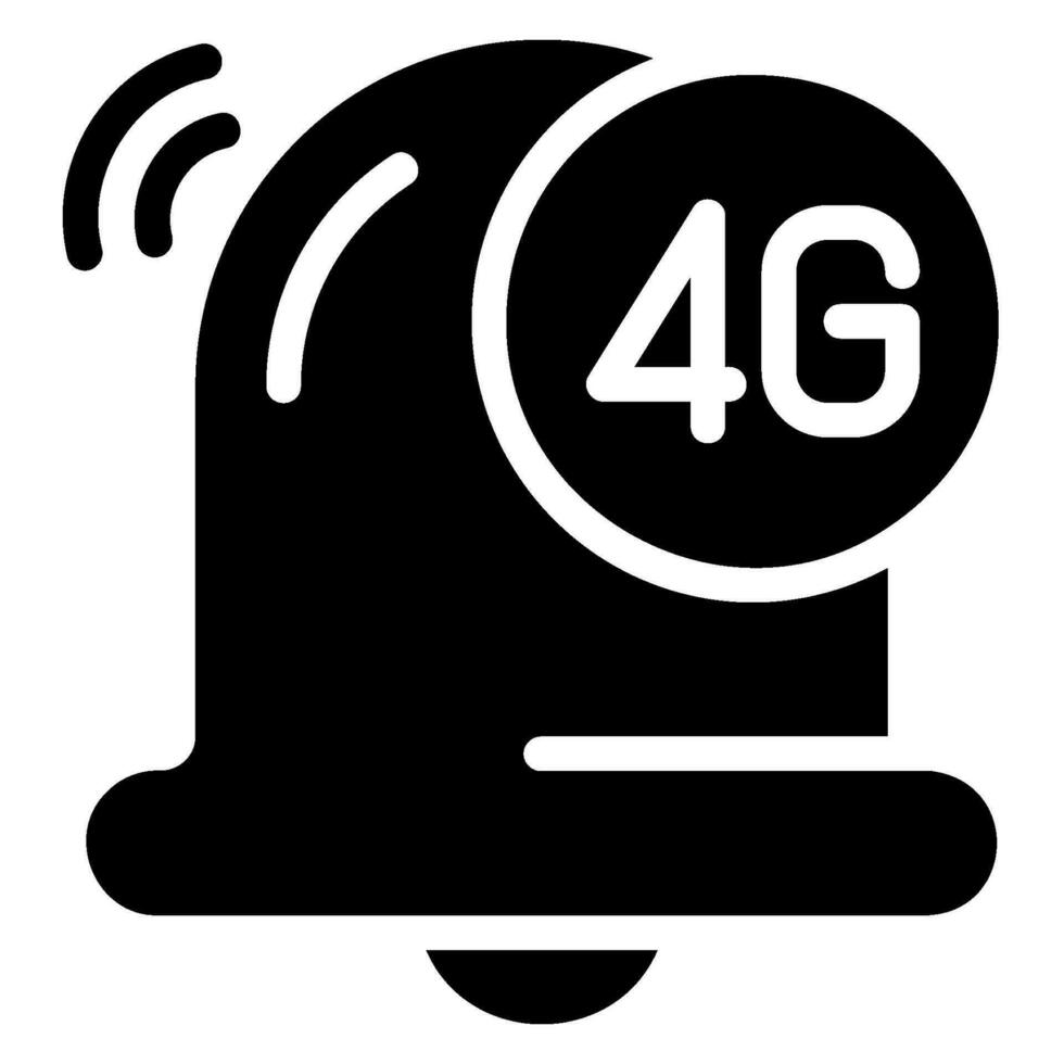 4g glyphe icône vecteur