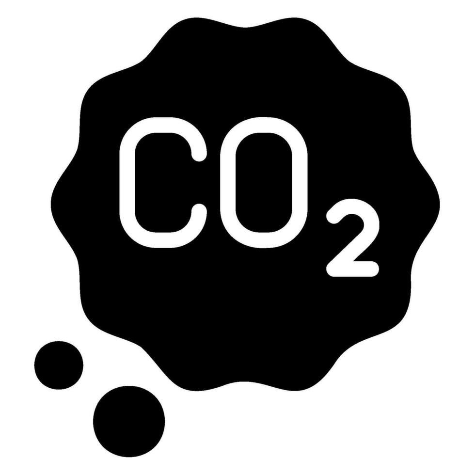 icône de glyphe de co2 vecteur