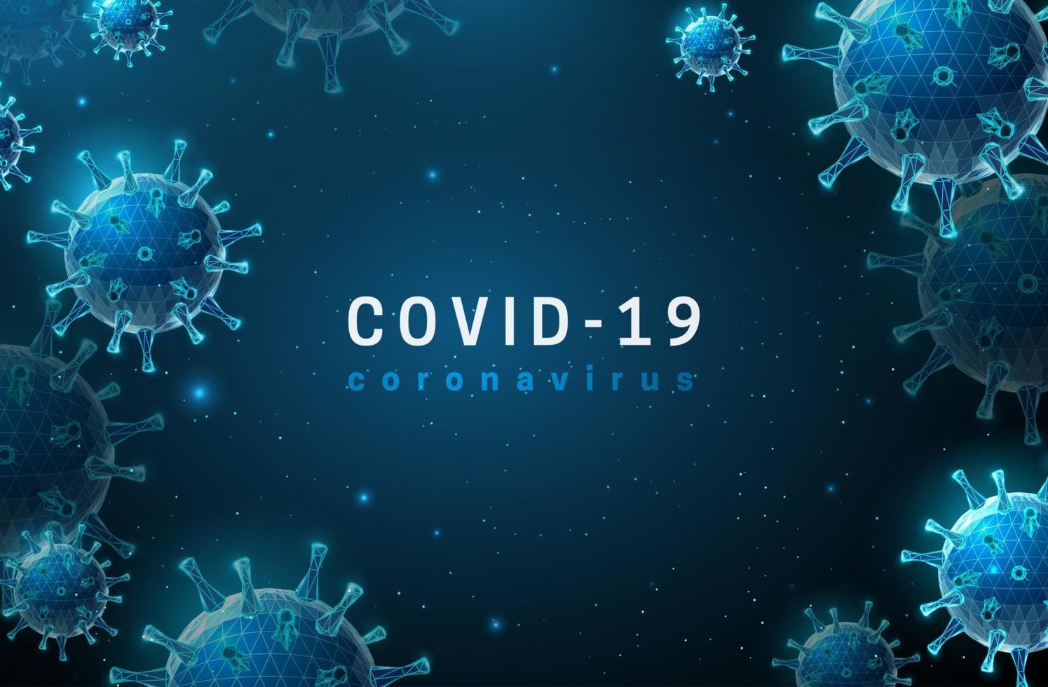 coronavirus. virus du covid19. conception de style low poly. vecteur