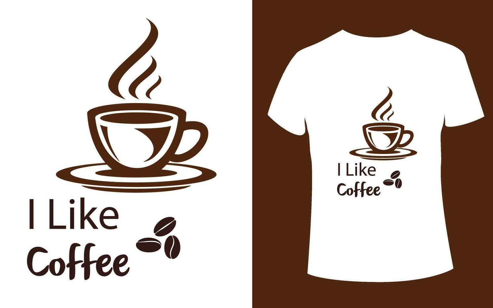 je comme café T-shirt conception vecteur