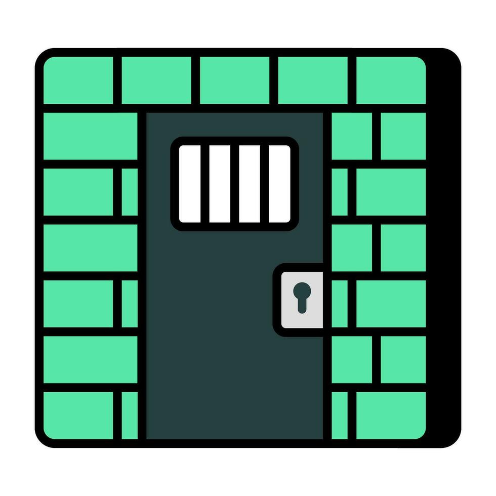 une icône de conception unique de la prison vecteur