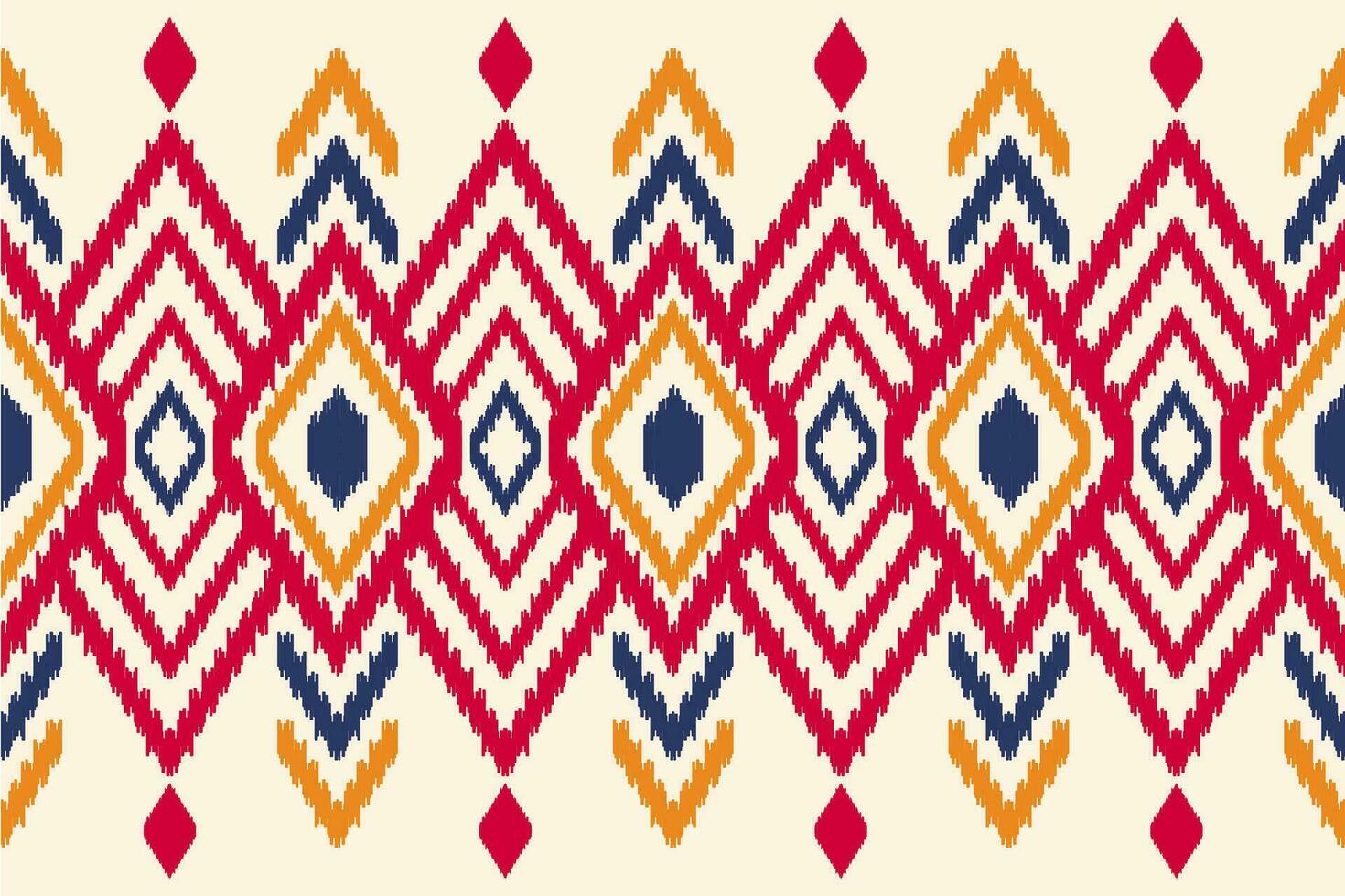 ikat sans couture diamant modèle pouvez être utilisé dans en tissu conception pour arrière-plan, fond d'écran, tapis, textile, vêtements, emballage, broderie illustration vecteur. vecteur