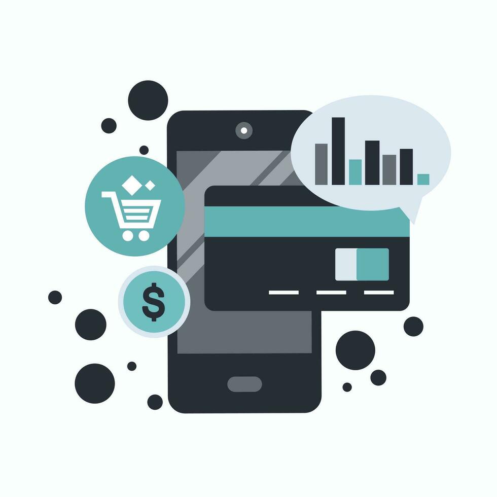 sur ligne achats et Paiement méthodes. mobile Paiements. Payer par Cliquez sur et en ligne commande. plat vecteur illustration