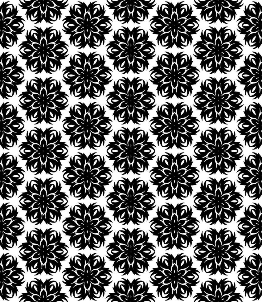 motif abstrait sans couture noir et blanc. arrière-plan et toile de fond. conception ornementale en niveaux de gris. vecteur