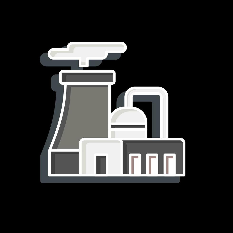 icône nucléaire plante. en relation à nucléaire symbole. brillant style. Facile conception modifiable. Facile illustration vecteur