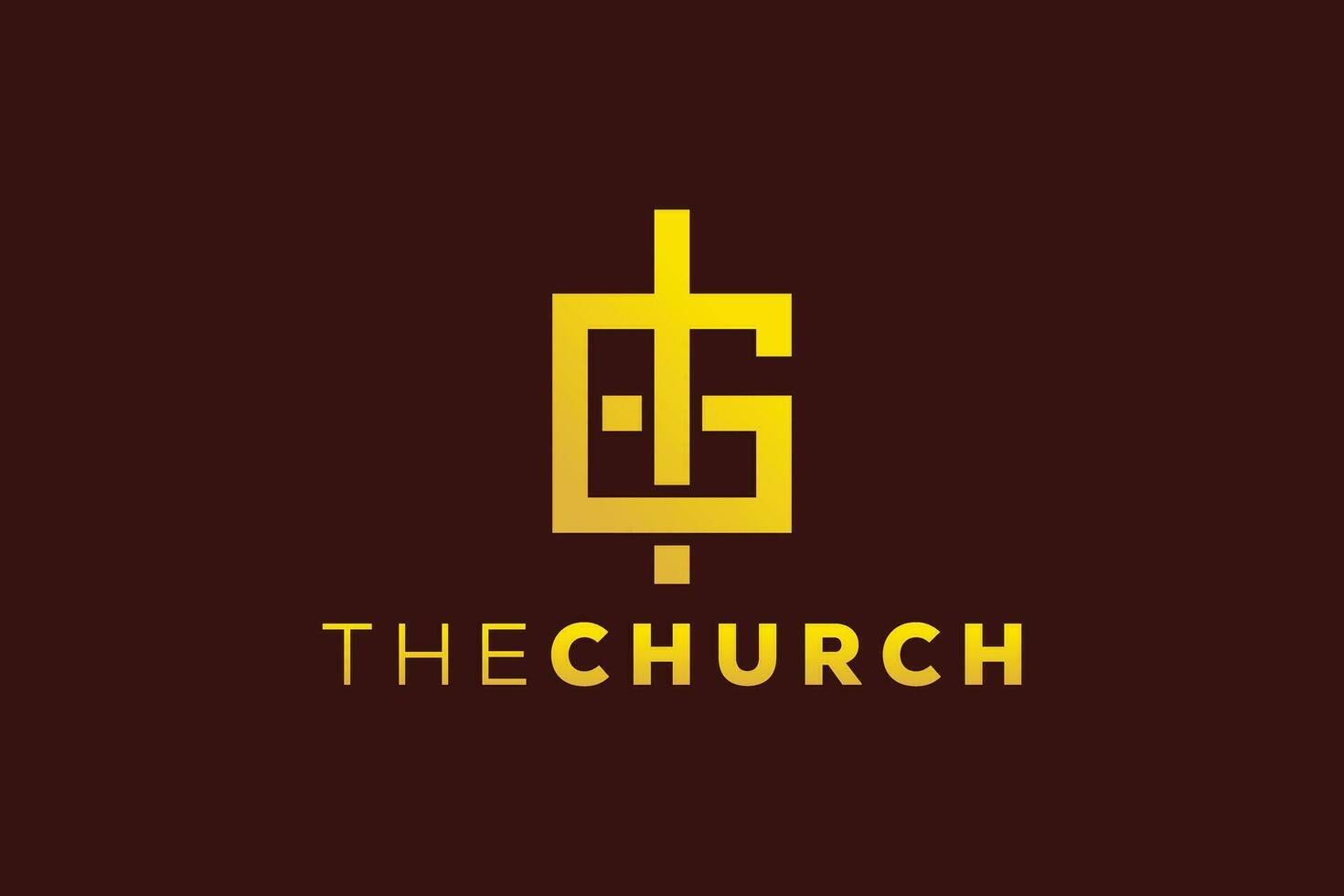 branché et professionnel lettre g église signe Christian et paisible vecteur logo