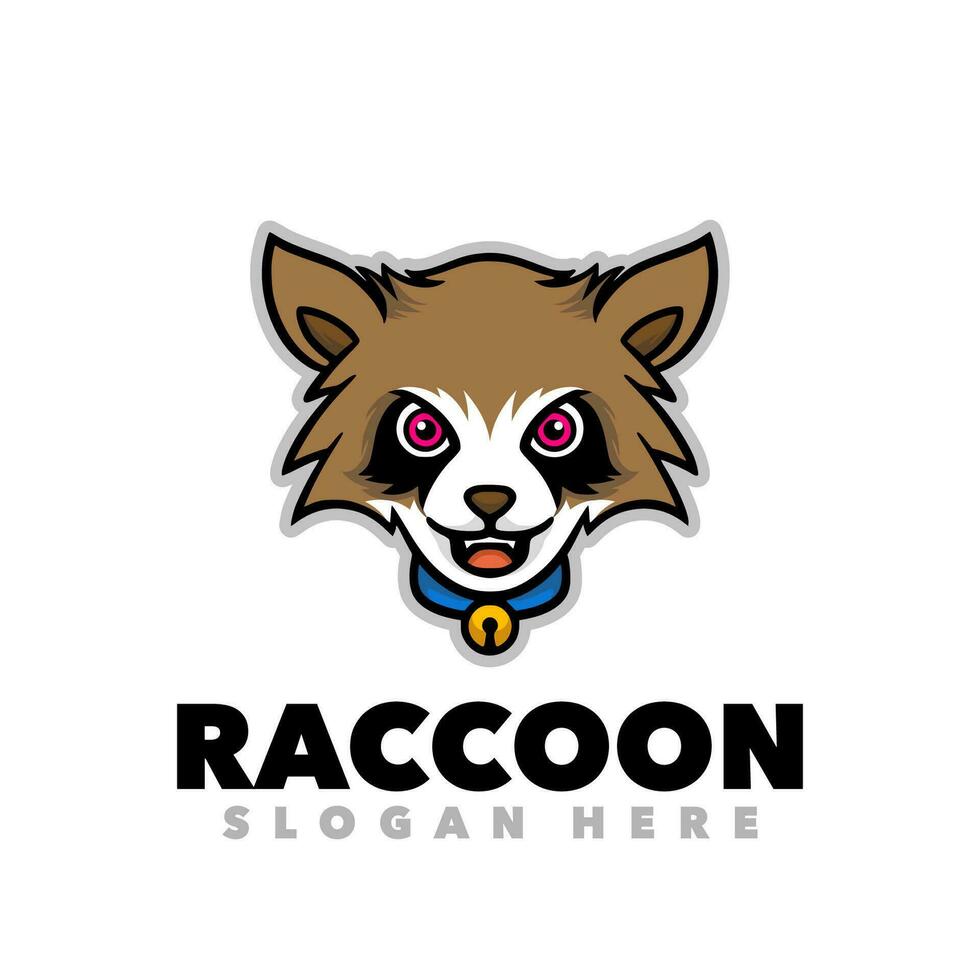 raton laveur mascotte dessin animé vecteur