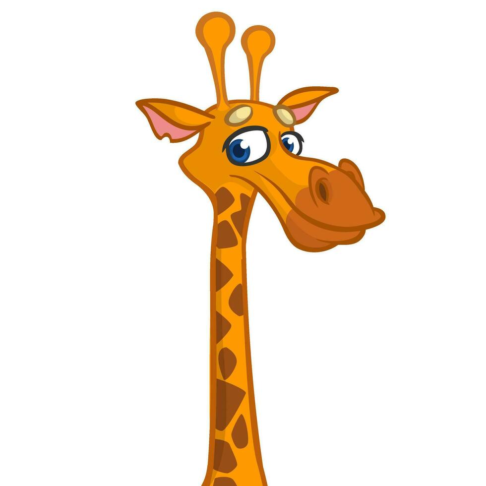 dessin animé marrant girafe. vecteur illustration de africain savane girafe