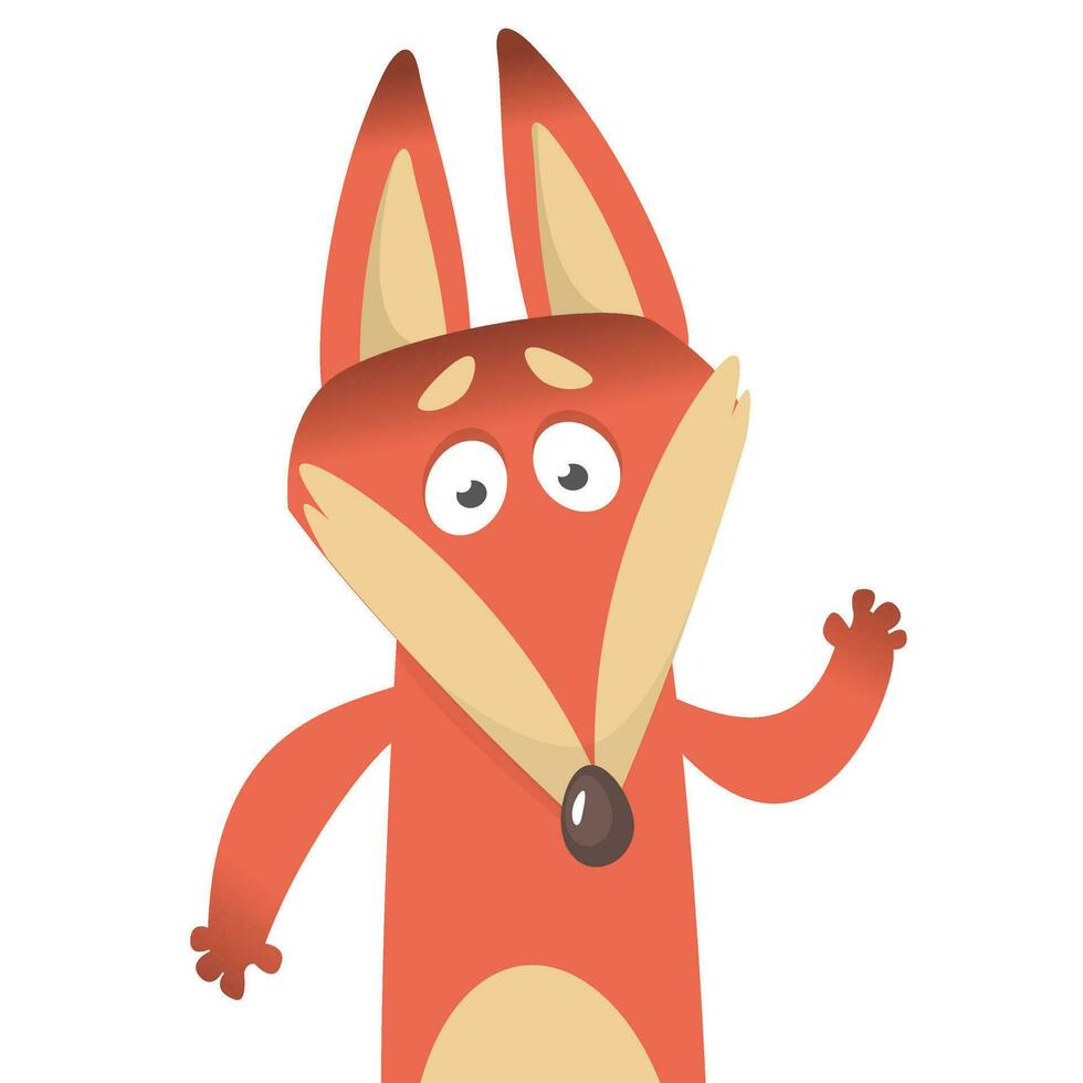 dessin animé marrant rouge Renard. vecteur illustration