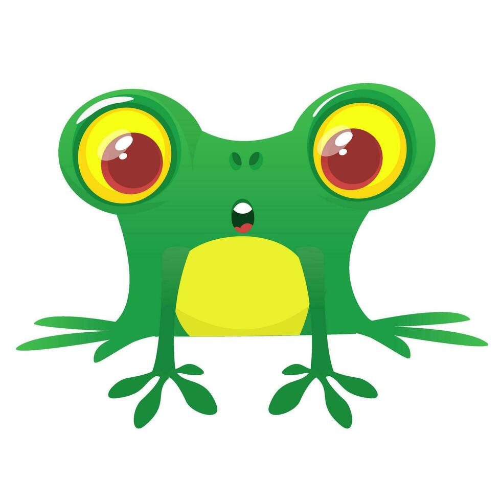 marrant grenouille dessin animé. vecteur illustration