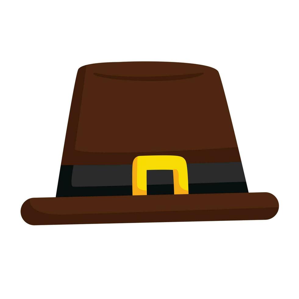 marron chapeau mode accessoires dessin animé illustration vecteur clipart autocollant