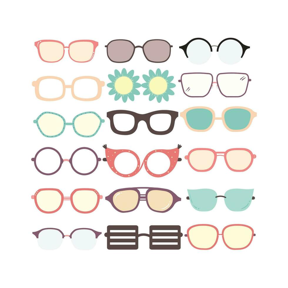 des lunettes de soleil, des lunettes icône. vecteur illustration, plat conception. marrant été des lunettes illustration.