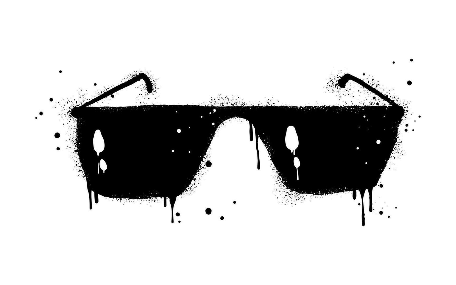 vaporisateur peint graffiti de des lunettes icône dans noir plus de  blanche. isolé sur blanc Contexte. vecteur illustration 26583851 Art  vectoriel chez Vecteezy