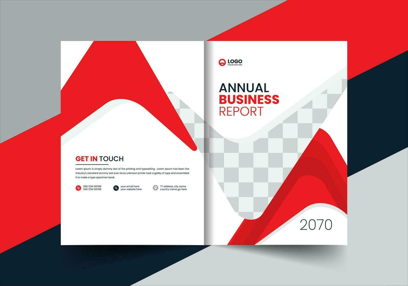 entreprise entreprise profil brochure annuel rapport brochure proposition couverture page disposition concept conception avec moderne formes vecteur