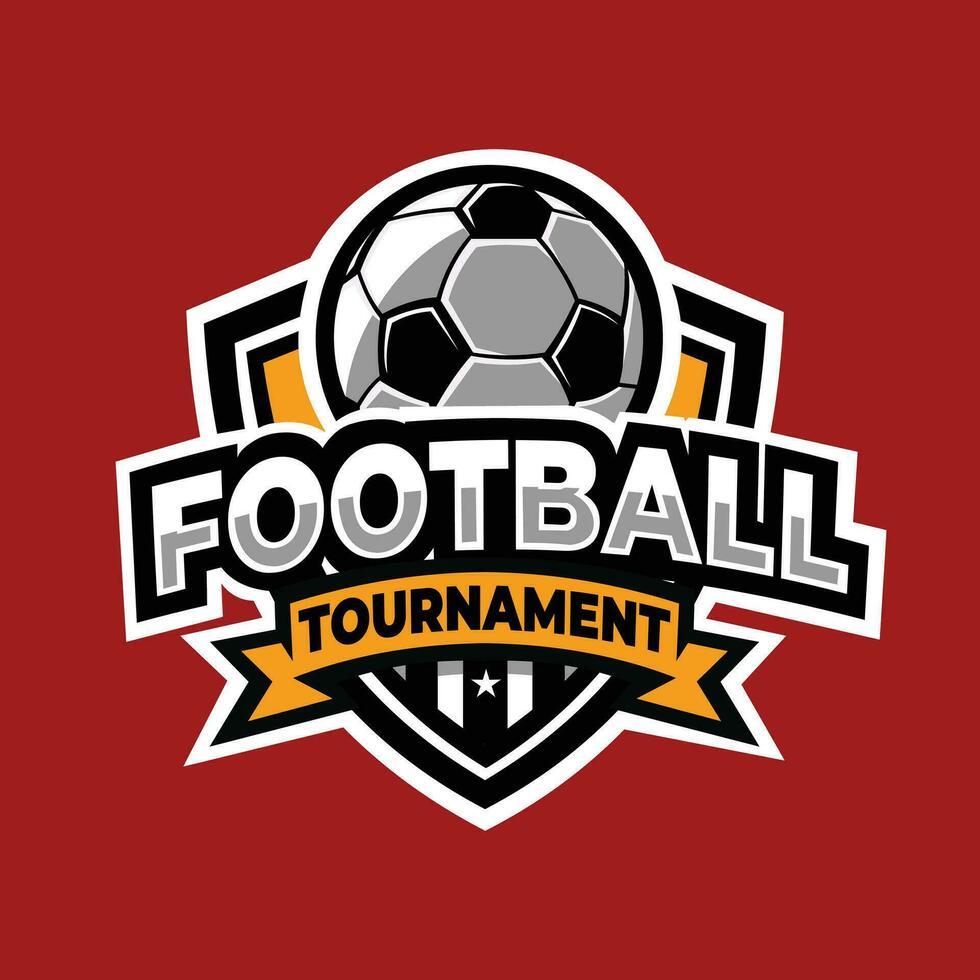 Football tournoi emblème logo. meilleur pour football et sport en relation logo vecteur