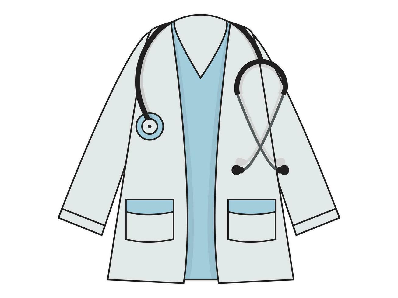 médecins manteau icône vecteur