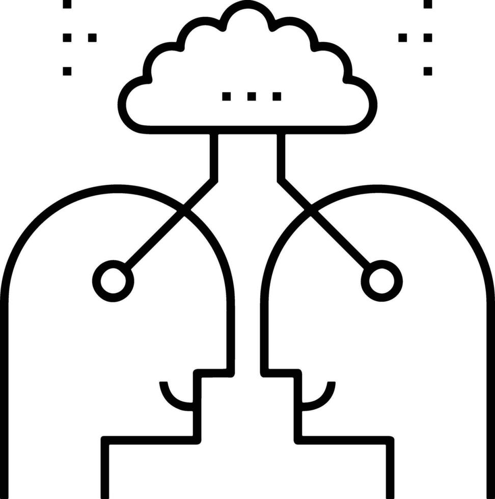 cerveau idée symbole icône vecteur image. illustration de le Créatif intelligence pense conception image